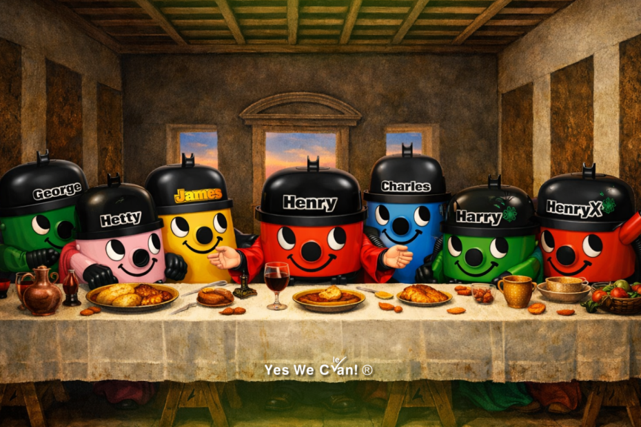 Última Ceia de Natal, com aspirador Henry e amigos